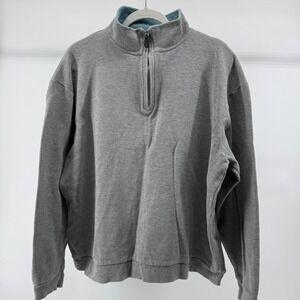 Consensus Sportswear Pullover XL Gray Elbow Patch 1/4 Zip Sweatshirt Dadcore‎